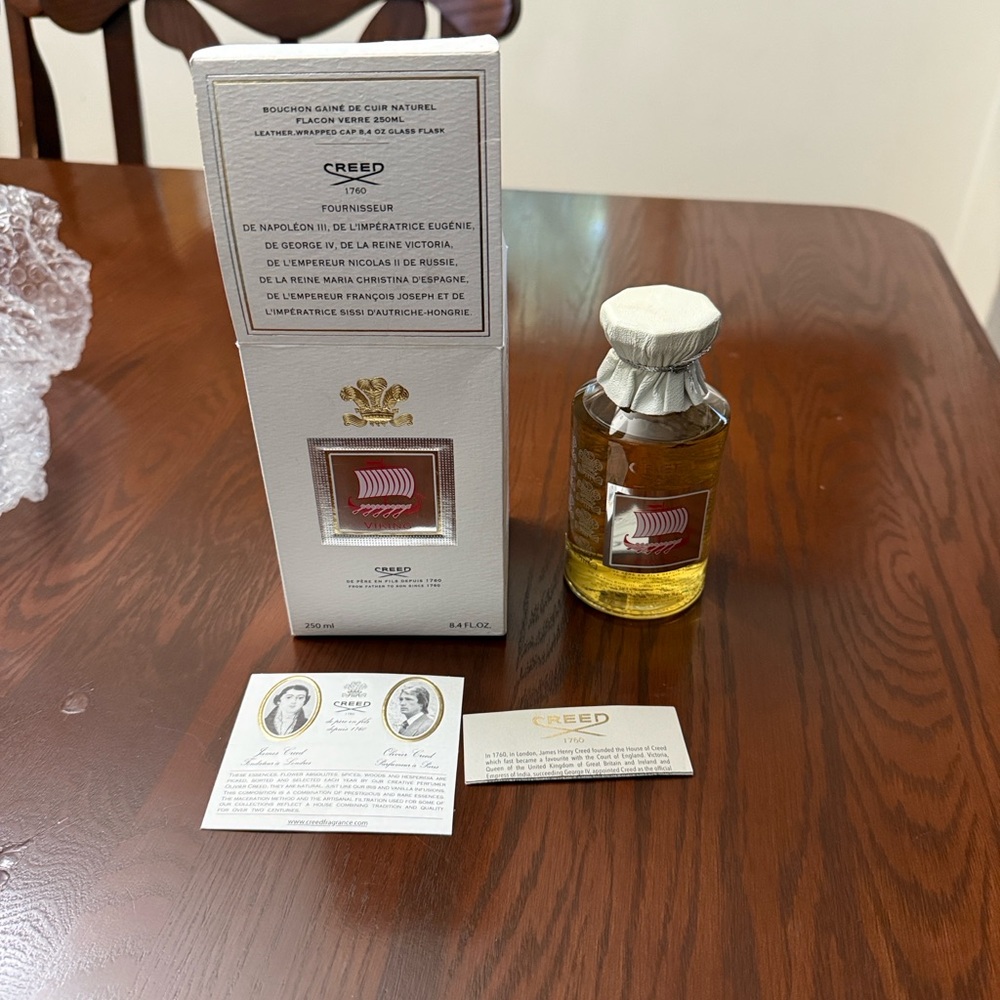 Creed Fragrance Information Card with Gold Accents